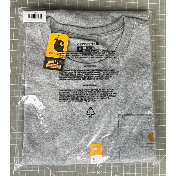 Carhartt Men's K87 Workwear Pocket Crewneck Cotton T-Shirt Sz. XL Gray NEW~~~ - Picture 2 of 6